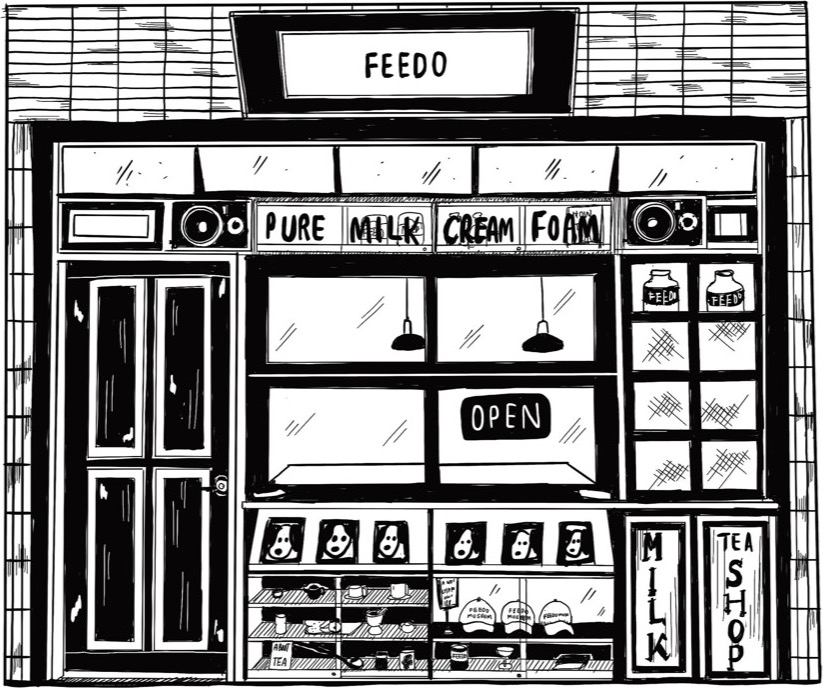 FEEDO 店面手繪插畫